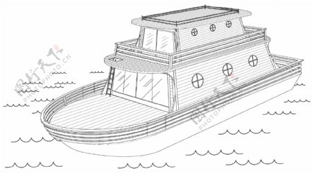 船交通工具矢量素材EPS格式0174