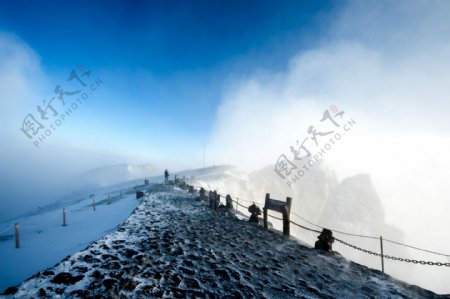 吉林长白山雪景