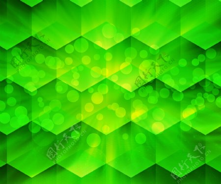 绿色摘要六角结构