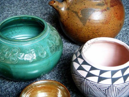 陶瓷茶具的特写