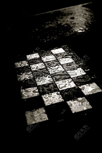 黑白的象棋棋盘