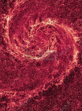 红色的旋涡星系