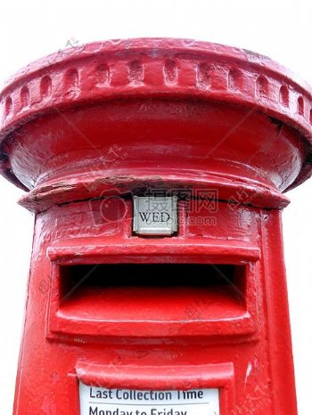 红色的金属邮箱