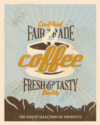 咖啡海报设计矢量素材
