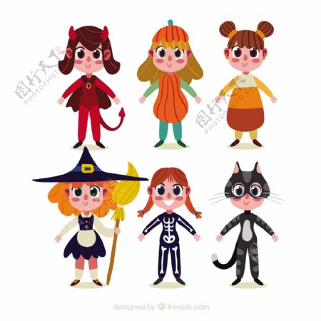 各种儿童角色女巫服装