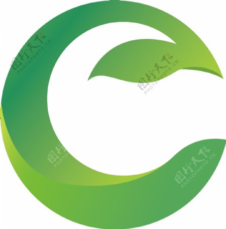 树叶圆形logo