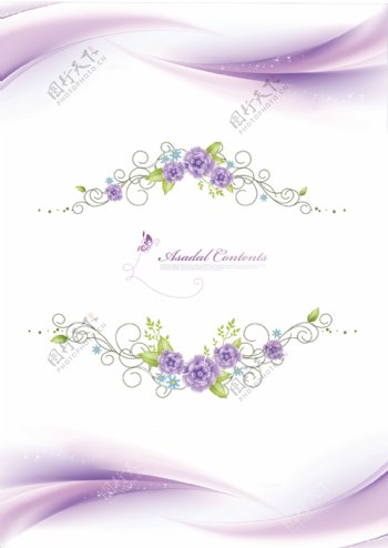 梦幻紫色花朵漂亮移门图