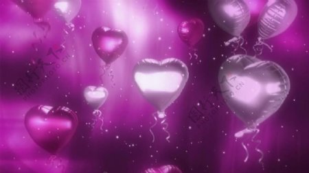 粉红爱恋气球庆祝视频素材