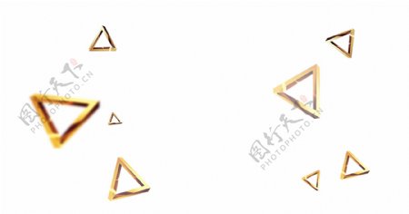 手绘金色三角元素
