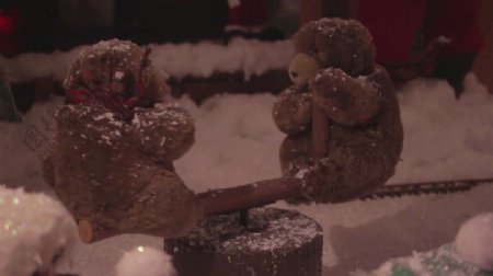 下雪圣诞玩具视频素材