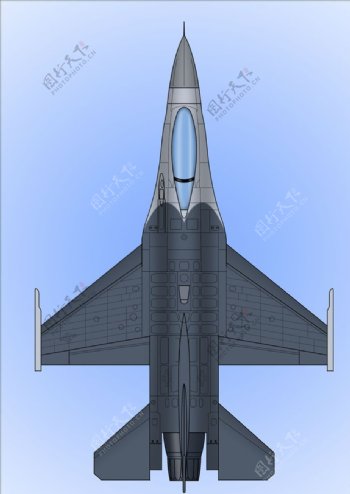 F16多用途战斗机分层俯视图