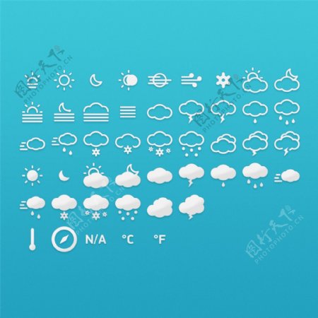 网页天气控件图标设计