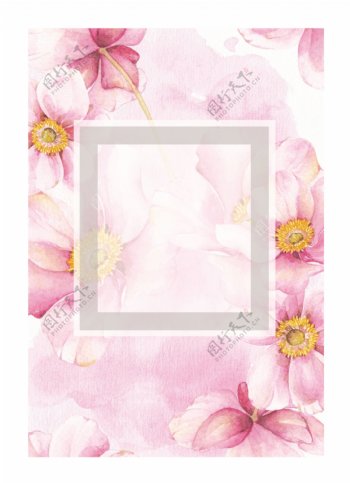 粉色花卉底纹背景图片素材