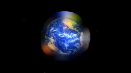 地球旋转扩散背景特效视频素材