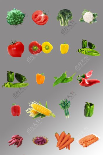 一组蔬菜食物摄影图