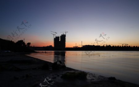 温榆河的傍晚