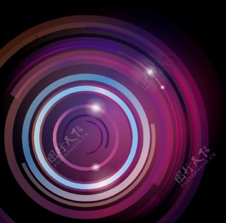 紫色镜头光圈卡通矢量素材
