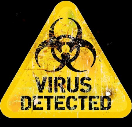 病毒黄色警示标志免抠png透明图层素材
