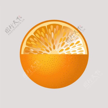 橙子矢量图标漂浮素材设计元素