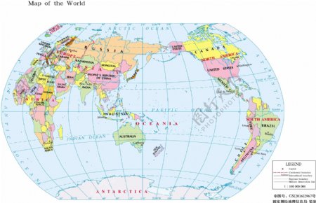 11.8亿英语版世界地图
