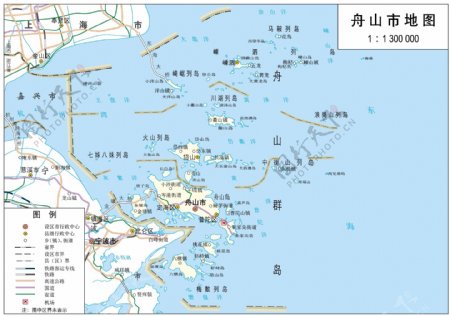 浙江省舟山市标准地图32K