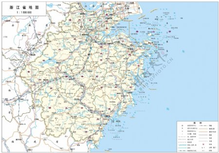 浙江省标准地图8K