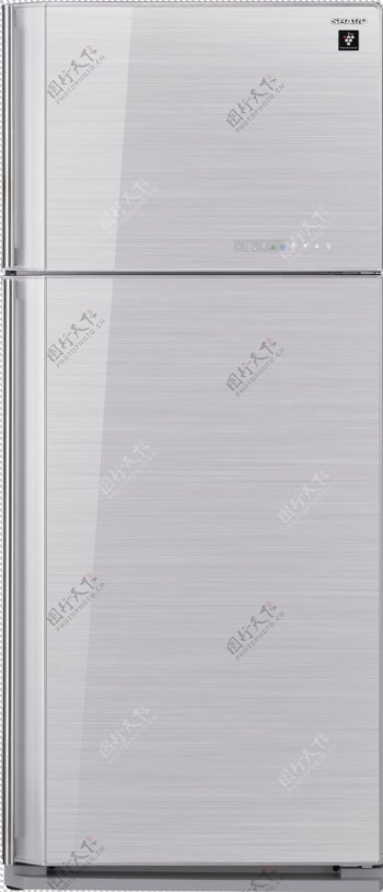 灰色小型冰箱免抠png透明图层素材