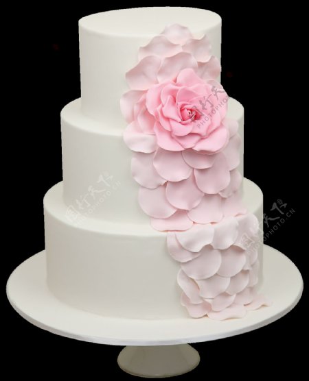 花朵白色婚礼蛋糕免抠png透明图层素材