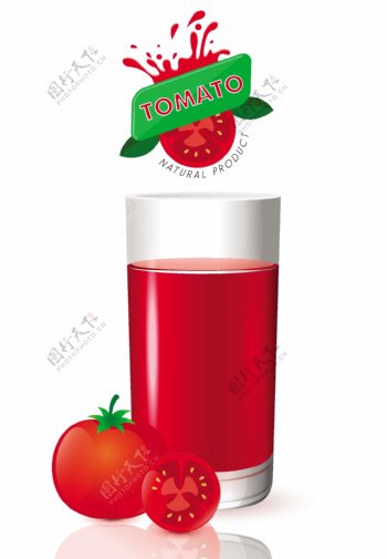 番茄汁矢量素材