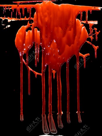 红色流动的血迹免抠png透明图层素材