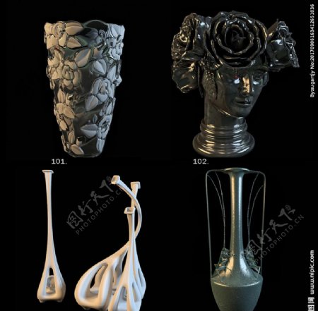 花瓶模型