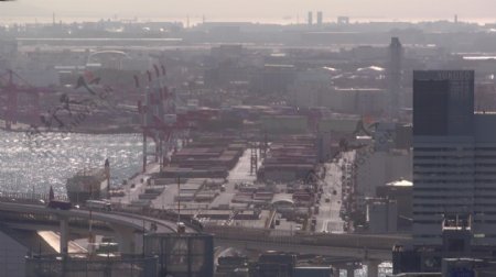 东京港的长镜头