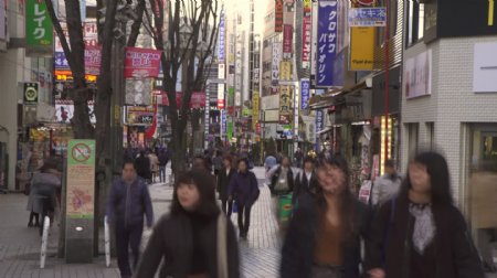 繁忙的东京街头展览