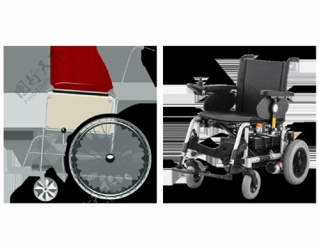残疾人轮椅免抠png透明图层素材