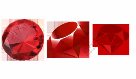 红钻石免抠png透明图层素材