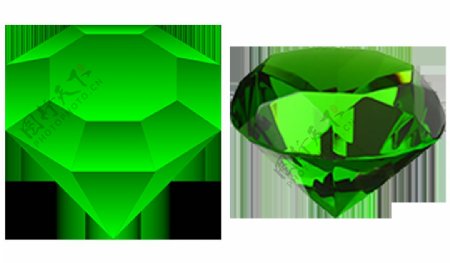 绿宝石翡翠免抠png透明图层素材