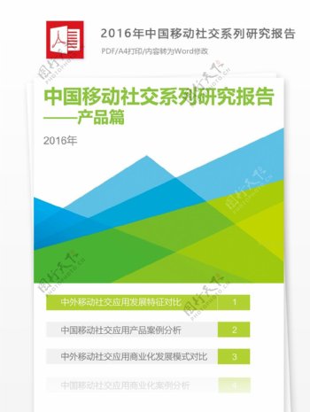 2016年中国移动社交系列研究报告