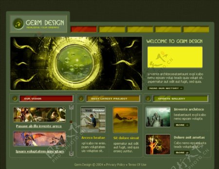 国外绿色创意设计网页模板