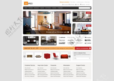 家具网页界面设计模板