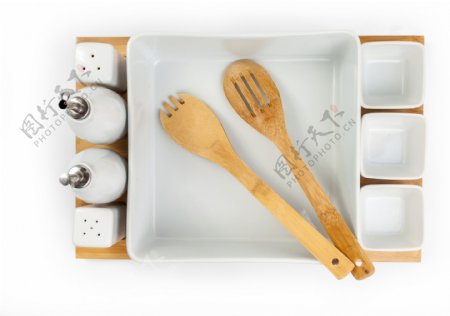 白色陶瓷厨房用具盘子碟子psd源文件