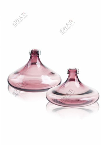 创意简约粉色透明玻璃瓶子