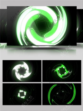 绿色灯光渐次点亮动态视频素材