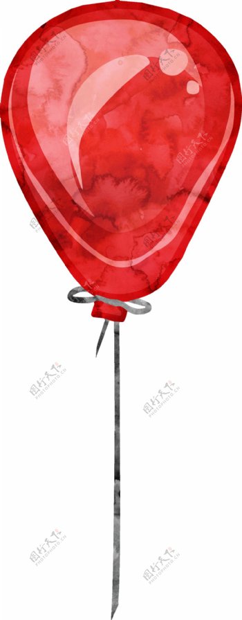 红色气球卡通透明素材