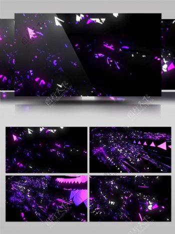 紫色流光粒子视频素材