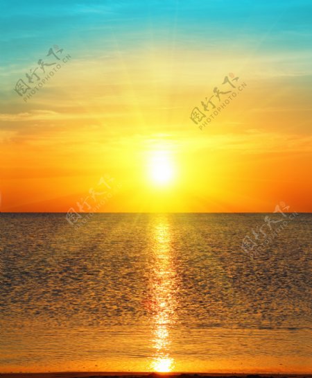 日出风景高清图片素材下载大海