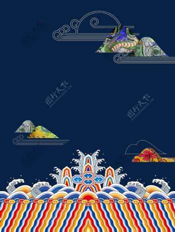 中国风古典海报背景素材