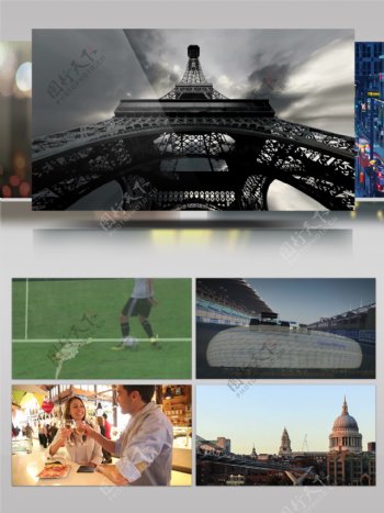 法国城市景观现代城市智慧城市人文历史运动生活宣传片