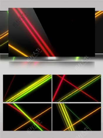 发光红色线条几何元素视频素材