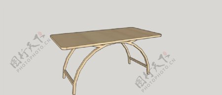 简易小木桌模型