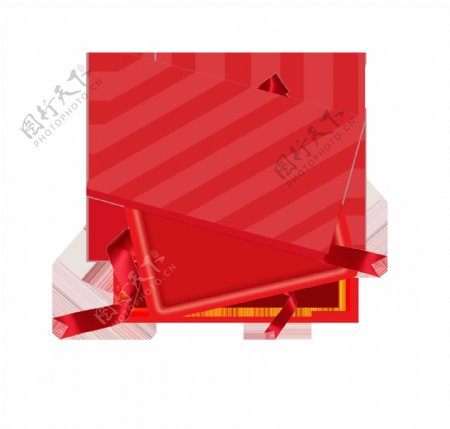 红色鞋盒png元素